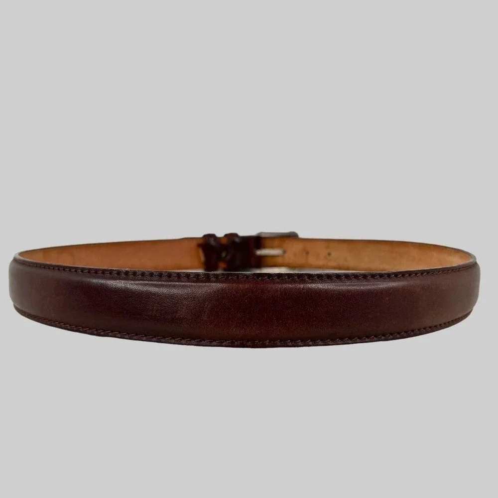 DIEGO TOSCANI Leather Belt in Dark Brown Men's Size 38 Waist